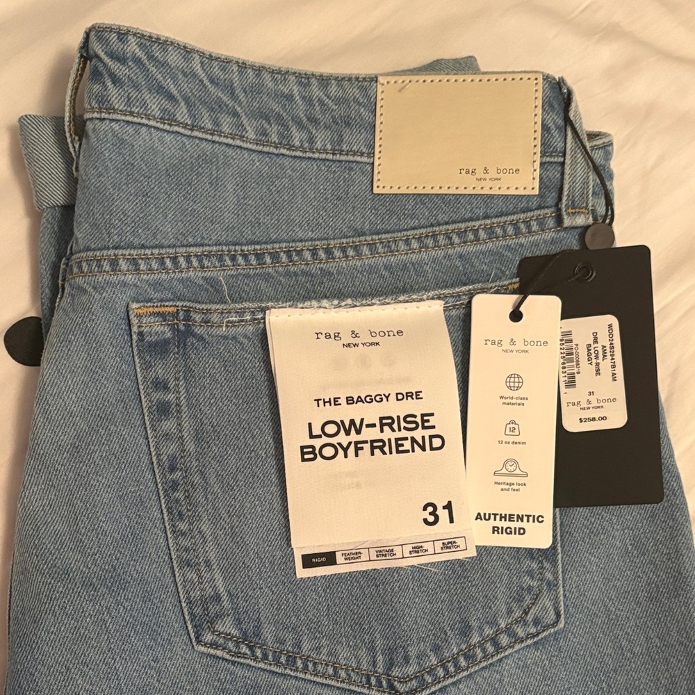 rag & bone Light Blue Boyfriend Jeans